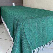 Set Of 2 Throws For Sofa Or Bed, 100% Cotton, Size 210x120, Decorative And Protective Cover For A New And Elegant Home - 綠色 - 查看 5