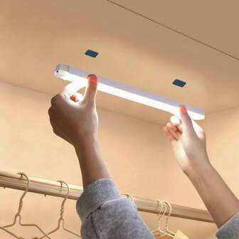 1/7件装无线感应LED灯条，橱柜下感应灯（10/20/30/50厘米），适用于厨房、卧室、橱柜、衣柜、楼梯、走廊等场所照明。
