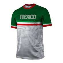 Camiseta de fútbol con gráfico de bandera de México para hombre, camisetas informales con estampado 3D de emblema nacional a la moda, camisetas de gran tamaño - Camiseta-ZFA60303 - Ver 11