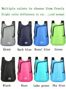 1pc Lightweight, Portable, Foldable, Multifunctional Backpack; 5.28 Gallon Ultra-Light Foldable Backpack; 20L High-Capacity Durable Polyester Multipocket Daily Backpack; With Adjustable Padded Shoulder Straps; Portable Travel Backpack Suitable For Hiking, Fitness And Commuting - Unisex, Travel & Outdoor Adventure Backpack; Fashionable Design, Lightweight Structure, Multifunctional Pack, Specially Made For Outdoor Enthusiasts. - Multicolor - View 2