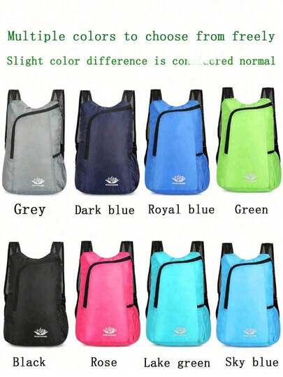 1pc Lightweight, Portable, Foldable, Multifunctional Backpack; 5.28 Gallon Ultra-Light Foldable Backpack; 20L High-Capacity Durable Polyester Multipocket Daily Backpack; With Adjustable Padded Shoulder Straps; Portable Travel Backpack Suitable For Hiking, Fitness And Commuting - Unisex, Travel & Outdoor Adventure Backpack; Fashionable Design, Lightweight Structure, Multifunctional Pack, Specially Made For Outdoor Enthusiasts.