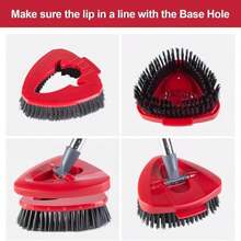 Spin Mop Scrub Brush Head Compatible For O Cedar EasyWring 1-Tank System, Floor Scrubber Mops Head Replacement Cleaning Brush For Bathroom, Kitchen, Tub And Tile, Spin Mop Attachments - ColorB - 查看 6