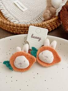2pcs Cartoon Animal Elastic Hair Scrunchies, Suitable For Girls Hair Accessories, Teen Ponytail Holders, Teen Hair Ties, Doll Hair Decor - Multicolor - View 14