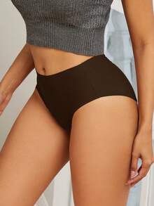 FINETOO 5pcs/Set Women's Solid Color Comfortable Seamless Briefs - Multicolor - View 6