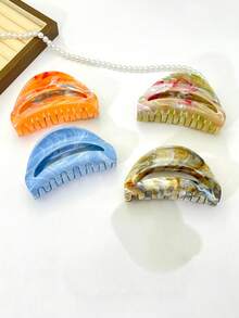 2026新款半圆形沙滩、旅行、派对、度假、返校甜美爪夹发饰 - 彩色 - 查看 18