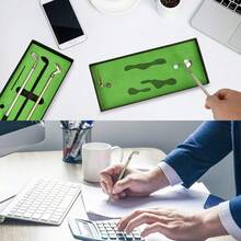Juego de bolígrafos de golf, mini bolígrafo de pelota de golf, regalo de golf superior con verde, 3 bolígrafos de palos de golf con bolas y bandera - 1 - Ver 6