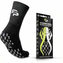 Calcetines Oficiales APP Tour Antideslizantes 1 Par Tenis Pickleball Fútbol - Negro - - Ver 7