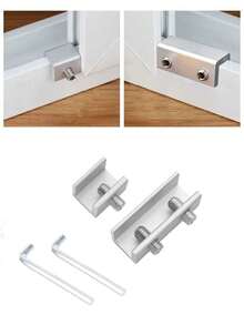 1pc Aluminum Alloy Sliding Door & Window Lock - Anti-Pinch, Anti-Theft, Anti-Fall Function With Safety Lock - Multicolor - View 7