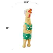 Outward Hound By Charming Pet Squawkers Grandma Hippie Chick Latex Squeaky Rubber Chicken Dog Toy, Funny Interactive Holiday Toy For Dogs, Large Size,Large,GrandmaHippieChick - Bà ngoạiHippieChick - Xem 7