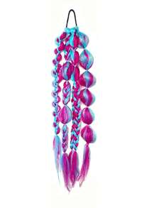 1 Piece 24-Inch Hand-Woven Multi-Colored Bubble Braid Hair Extension - Vacation Style, Suitable For All Hair Types. - Multicolor - View 6