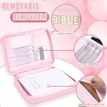 Bible Cover Women Large Bible Cover With Durable Handle Quilted Bible Carrying Girls Bible Study Supplies Accessories(Only Bags, No Pens And Notebooks And Sticky Note) - Nhiều màu - Xem 5