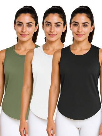 女士健身运动背心，适合跑步、训练、瑜伽、健身房、户外休闲穿着，春夏款