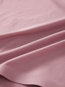 3pcs Plus Size Seamless Ribbed Breathable High Elastic Waist Hipster Briefs, Comfortable Thin Underwear For Women, Suitable For Sports & Everyday Wear