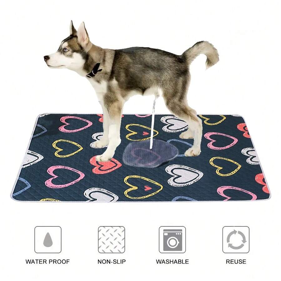 1pc Thin Reusable Pet Pee Pad, Training Pad, Pet Cleaning Mat, Lightweight Dog Bed Mat, Suitable For All Dogs And Cats, All Seasons, Washable And Reusable Pet Pee Pad [Thin] - one-size - View 1