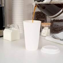 25 - CT Disposable Hot Beverage Cups with Ripple Wall Design, Black, 4 oz - Blanco + 16 oz - Ver 7