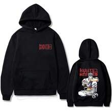 Anime HunterS X HunterS Hoodie Hisoka Graphic Sweatshirt Men Women Casual Oversized Hoodies Male Fashi - 黑色 - 查看 1