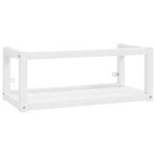 Bathroom Washbasin Frame With Built-In Basin White Iron - White - View 3