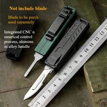 Mango de cuchillo utilitario avanzado (sin hojas, adecuado para hojas 23/24), proceso CNC, material de aluminio de aviación