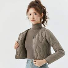 Women Sports Winter Coats - Khaki - View 5