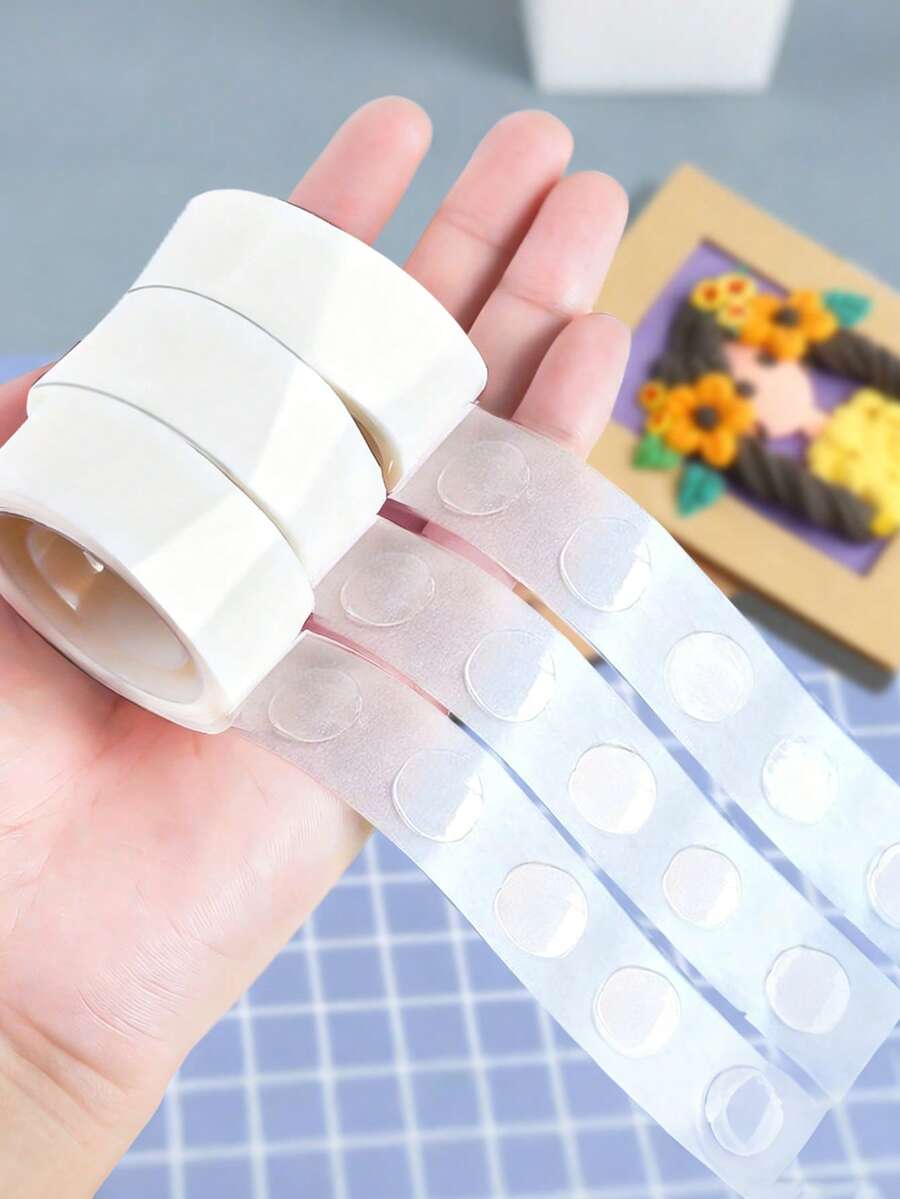 500个气球胶点，双面胶，透明圆形双面胶，纳米墙贴，气球装饰用品，适用于派对/婚礼/生日/毕业典礼/返校季 - 100/300个