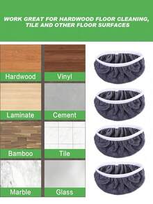 1/2/4pcs Reusable Mop Pads, Dry & Wet Dual-Use Flat Mop Covers, Washable Mop Pads, Suitable For Hardwood Floor Cleaning: Durable, High Absorbency, Suitable For Dry & Wet Cleaning, Fit Most Flat Mops, Mop Head Not Included | Suitable For Various Surfaces | High Absorbency Material - Multicolor - View 5