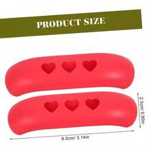 2pcs Silicone Pot Handle Covers, Creative Hollow Heart Detail Heat Resistant Non-Slip Pot Handle Protectors, Silicone Pot Handle Insulation Sleeves, Iron Pan Wok Handle Heat Resistant Sleeves, Heat Resistant, Wear-Resistant, Insulated Pot Handle Covers - Multicolor - View 3