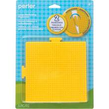 Bead Paquete de 2 Paneles Cuadrados Perforados14x 14 5.5 inchx 5.5 inch - Amarillo - Ver 1