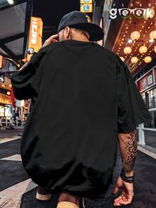 Oversized Gym T-Shirt With The Phrase "If You Need Me, Don't Need Me" REF 3285 FLUXO GEEK - 黑色 - 查看 2