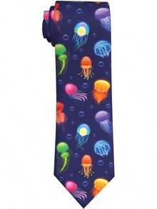 Sunflower Print Neckties Men - Novelty Ties Business, Work, Casual, Wedding Party - 神奇的水母 - 查看 1
