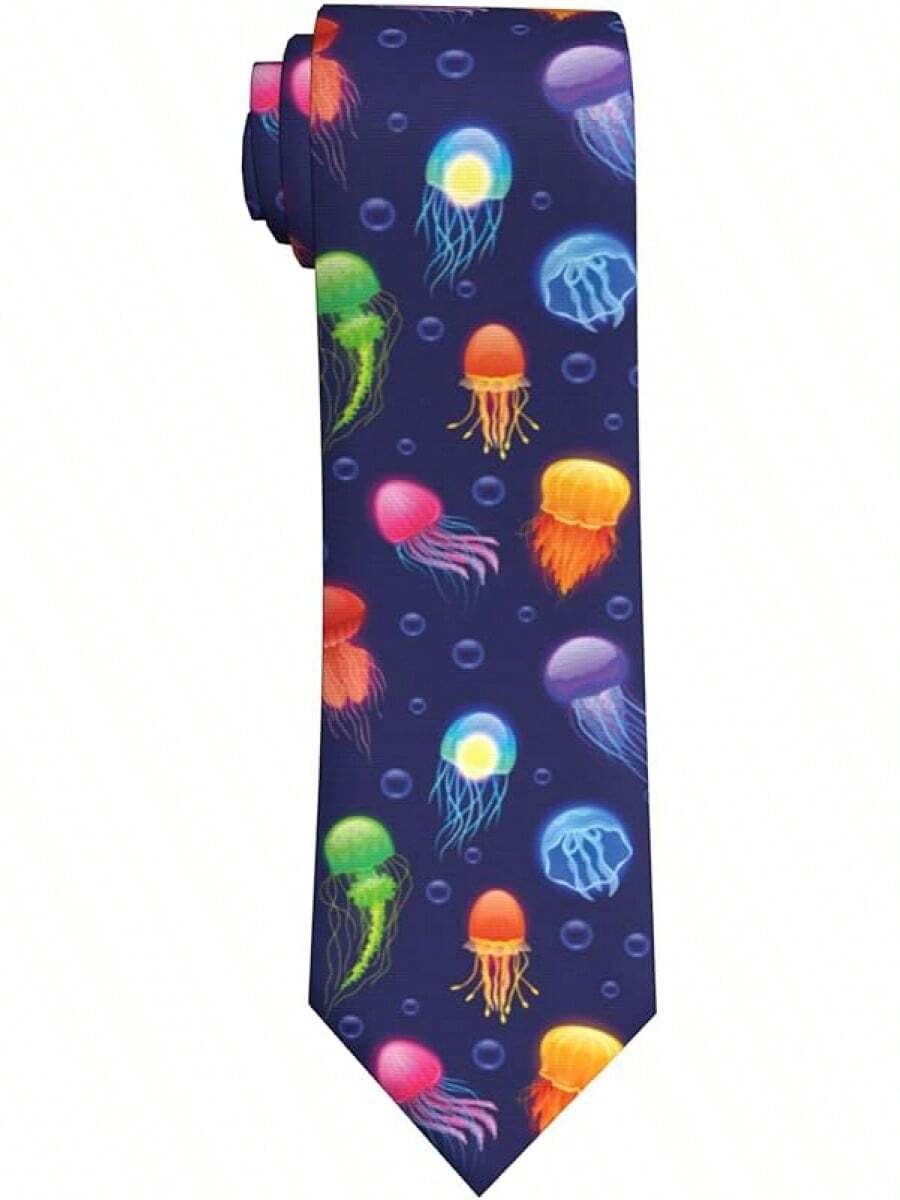 Sunflower Print Neckties Men - Novelty Ties Business, Work, Casual, Wedding Party - 神奇的水母 - 查看 1