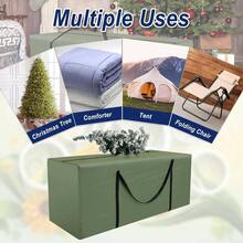 - Bolsa de almacenamiento para rbol de Navidad, impermeable, contenedor de almacenamiento para rbol de Navidad, bolsa de polvo con asas, se adapta a rbol de Navidad desmontado de hasta. 5 pies y decoraciones - Verde - Ver 7