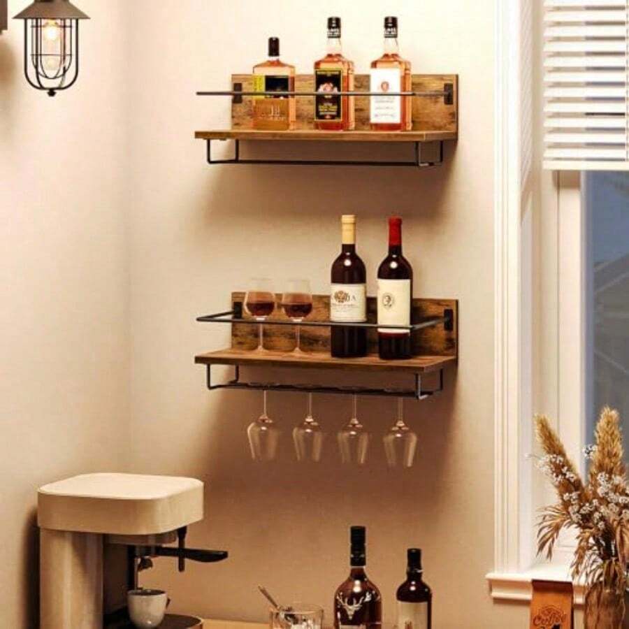 Wine Rack & Wine Glass Rack - كافرستيكونجرو - مشاهدة 1