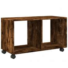 Armoire roulante vidaXL, chêne fumé, 72 x 33 x 42,5 cm, matériau à base de bois - Tabac - Voir 6