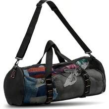 - Bolsa de playa de malla para buceo, buceo, surf, esnrquel, con cierre y correa de hombro ajustable para viajes, fitness, camping, natacin, gimnasio, pelotas de 23x 11 pulgadas - negro - - Ver 2