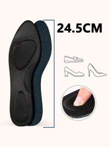 2pcs 4D Soft Memory Foam Insoles For Women, Suitable For High Heels & Flats, Breathable & Washable Shoe Pads - Pointed High Heels Insoles - View 6