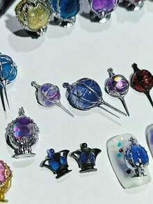 6pcs Nail Art Mold Set, Soulstone Texture Delicate 3D Nail Decorations, Transparent Silicone Molds - Clear - View 8