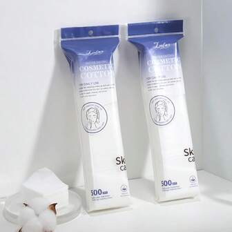 500 Pcs Cotton Pads Long-Lasting Supply, Soft Makeup Remover & Toner Pads, Reusable Cotton Rounds For Daily Skincare, Value Bulk Pack