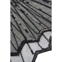 Shawl Wraps Sequin Beaded Evening Cape Bridal Shawl - Black-3 - View 6