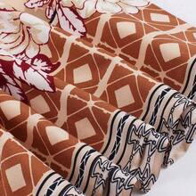 Falda para mujer con estampado floral midi hasta la rodilla, ajuste holgado, plisada 2025 Y2K - X-937 Beige + XL - Ver 4