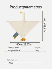 1 件纯棉皱纹布安抚毯，婴儿出牙娃娃舒适毯，婴儿睡眠辅助 - 彩色 - 查看 3