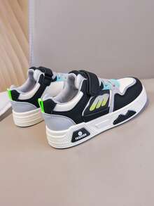 1 Pair Comfortable, Lightweight, Soft-Sole, Shock-Absorbing Children's Casual Running Shoes, Suitable For Indoor And Outdoor Wear, Spring/Autumn - Black - View 6