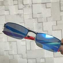 Adult Sunglasses Villain Magnifying Glass Mirrored Frameless Square Frame - C6 - View 1