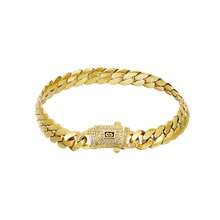8mm Men's Stainless Steel Cuban Chain Necklace - Golden Polished Interlocking Link Design, Durable Tarnish-Resistant Jewelry For Casual Attire & Formal Events - Chiều rộng 8mm - Xem 4