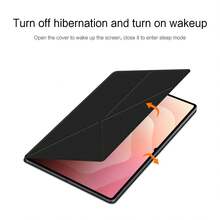 适用于三星 Galaxy Tab S11 Ultra 14.6 英寸平板电脑的磁吸式保护套，X930 型号，Y 型折叠支架，带自动休眠/唤醒功能 - 黑色 - 查看 2
