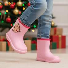 Botas de Lluvia para Niño y Niña - Impermeables, Antideslizantes y Resistentes - Botines Infantiles de Agua con Suela Antiderrapante - Diseño de Capibara Dinosaurio - Cómodas, Ligeras y Fáciles de Poner - Calzado Infantil para Días de Lluvia, Charcos y al Aire Libre - Duraderas y Flexibles - Diseño Unicornio - Rosa/Capibara - Ver 1