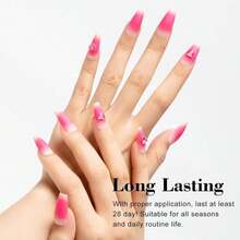 VENALISA 15ml Hot Pink Gel Nail Polish, Bright Neon Pink Gel Polish Color Soak Off UV LED Nail Art Starter Manicure Salon DIY At Home, 0.53 OZ - ColorM - 查看 3