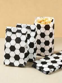50/100 unidades Bolsas de papel para palomitas de maíz con diseño de fútbol, bolsas de regalo con temática de fútbol, bolsas para alimentos, bolsas para hornear en la cocina, bolsas de regalo multifuncionales, decoraciones de cumpleaños con temática de fútbol, suministros para fiestas del día del partido de fútbol, contenedor reutilizable para aperitivos para ver la Copa Mundial y la Liga de Campeones, regalos para fans de fútbol, regalos para amantes del fútbol - fútbol americano - Ver 7