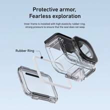 TELESIN Waterproof Case Combo For Action 6 Underwater Housing Shell Cage + Floating Stick 60M/196FT Deep Diving Snorkeling With Quick Release Bracket Screw Action 6 Accessories - Case Buoyancy Rod - View 4