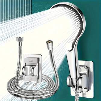 3-Setting Adjustable Pressure Shower Head, Home Bathtub Shower Head, Handheld Shower Head Set Bathroom Bathroom Accessories Bathroom Tools