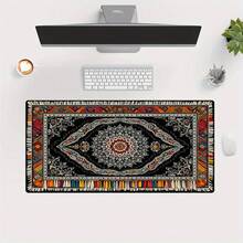 1pc Extra Large Thick Non-Slip Gaming Mouse Pad, Fashionable Minimalist Pattern, Edged Design Durable, Suitable For PC, Office Desk And Home Use, Multiple Sizes Available, Enhance Desktop Comfort. Made Of High-Density Rubber Base, Stable And Non-Slip, Smooth Surface, Precise Mouse Tracking, Cartoon, Minimalist, Landscape Mouse Pad - Black and White - View 6